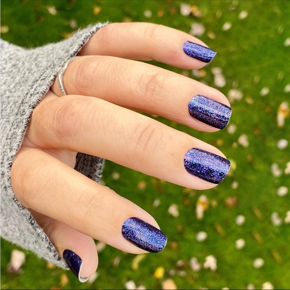 *Retired* Color Street: Twilight Hour | Dark Blue Glitter Sparkle Winter Fall - Picture 6 of 15